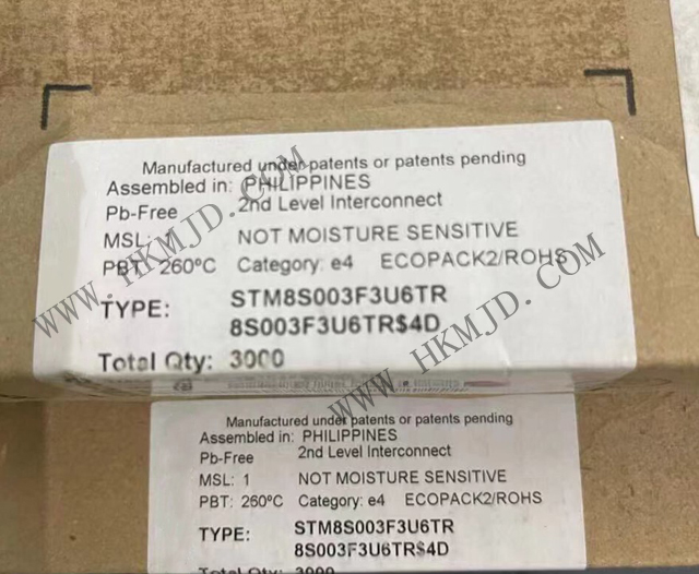 供應(yīng)8位微控制器 STM8S003F3U6TR 具有8 KB Flash、16 MHz CPU和集成EEPROM