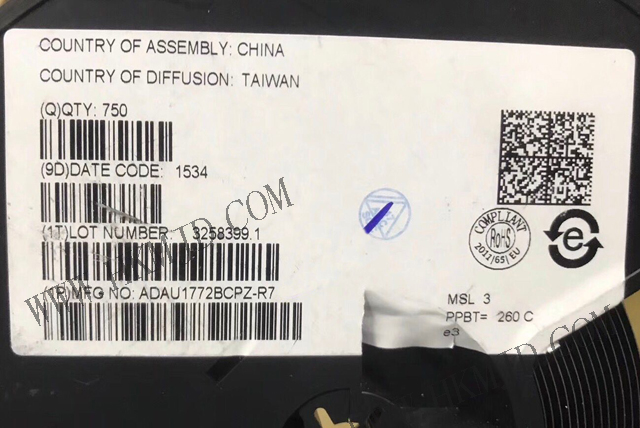 ADAU1772BCPZ 一款具有四個(gè)輸入和兩個(gè)輸出的編解碼器，內(nèi)置數(shù)字處理引擎