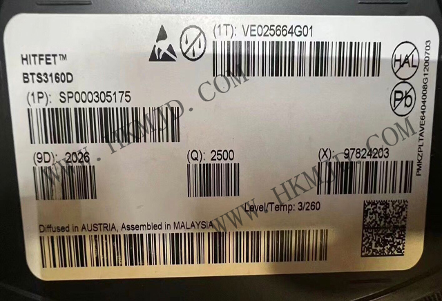 供應(yīng) 英飛凌 BTS3160D 單通道智能低側(cè)功率開關(guān)，帶保護(hù)功能