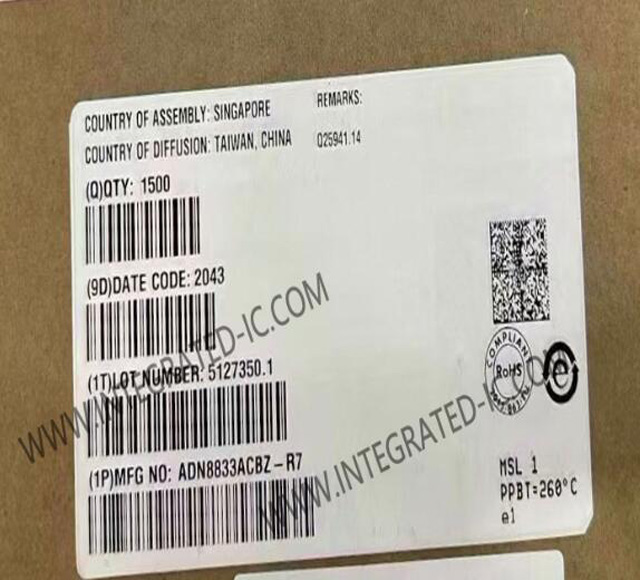 [供應原裝] ADI ADN8833ACBZ 1A，熱電冷卻器(TEC)驅動器