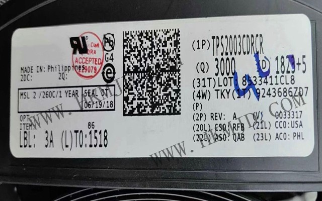 明佳達(dá)電子出售 TI (TPS2003CDRCR) 雙通道 USB 電源開關(guān)