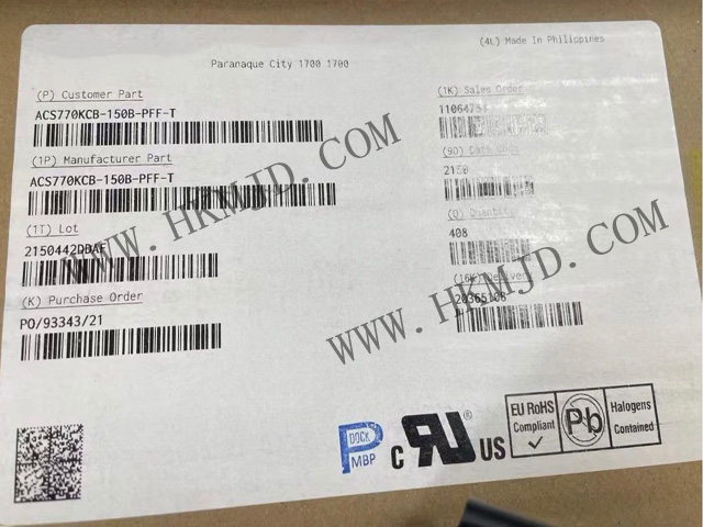 Allegro 電流傳感器 ACS770KCB-150B-PFF-T，明佳達電子原裝正品現(xiàn)貨供應(yīng)